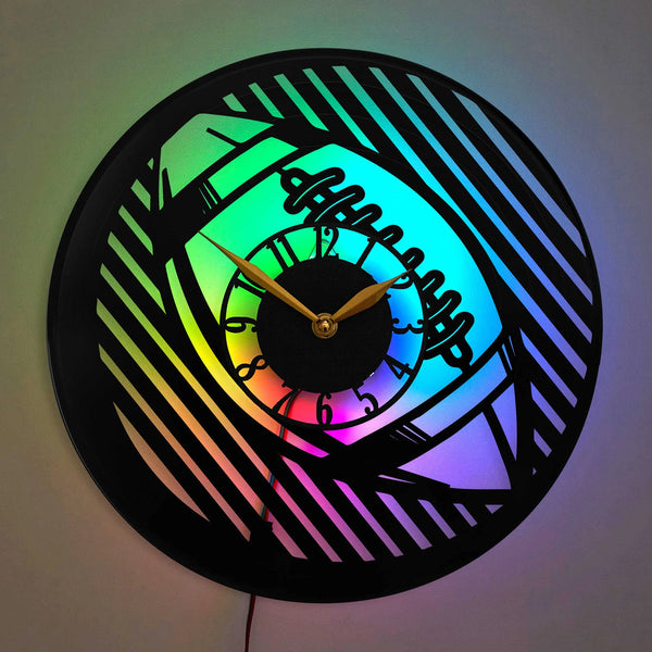 American Football Wall Clock American Football Gift Idea