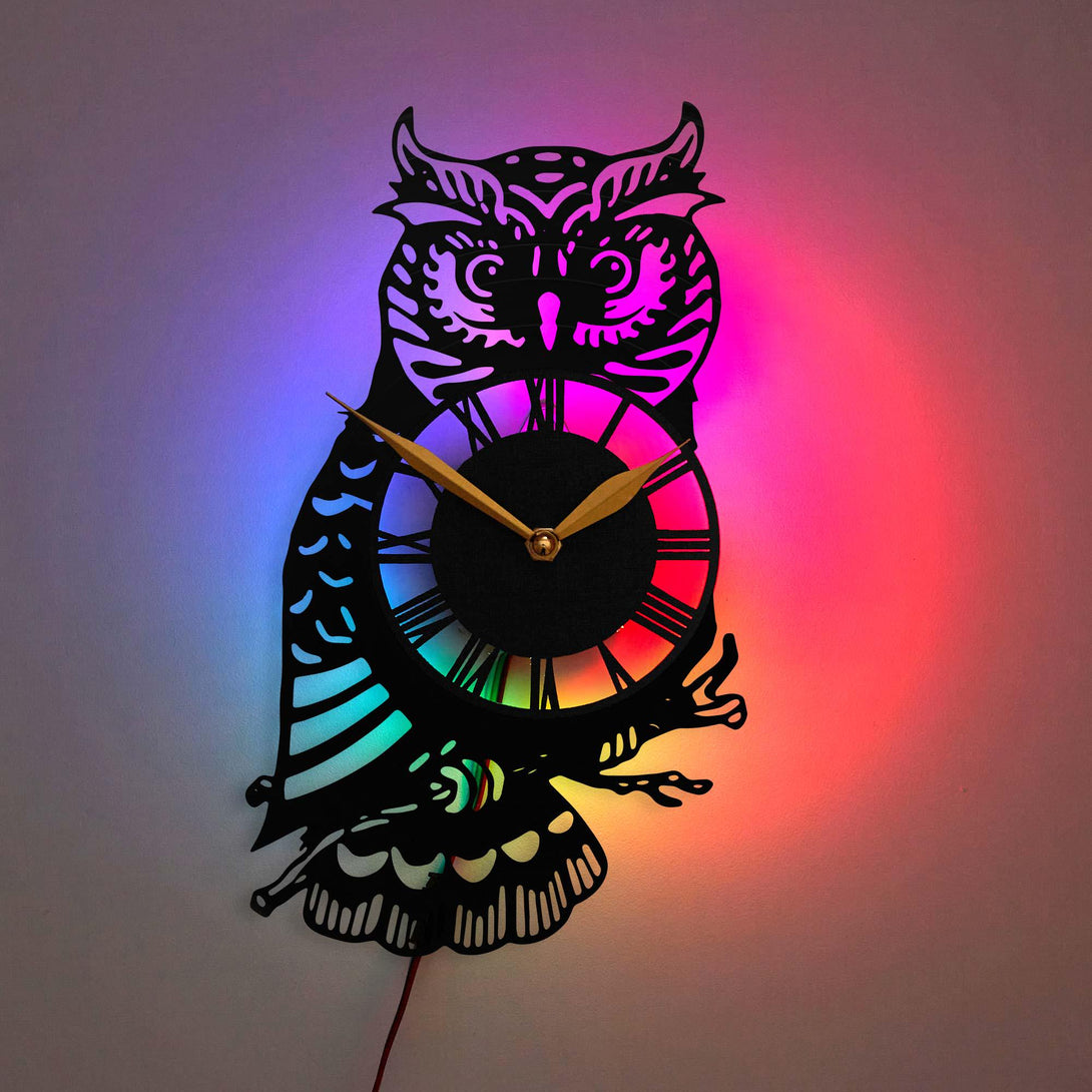 Owl Wall Clock, Owl Decor for Walls