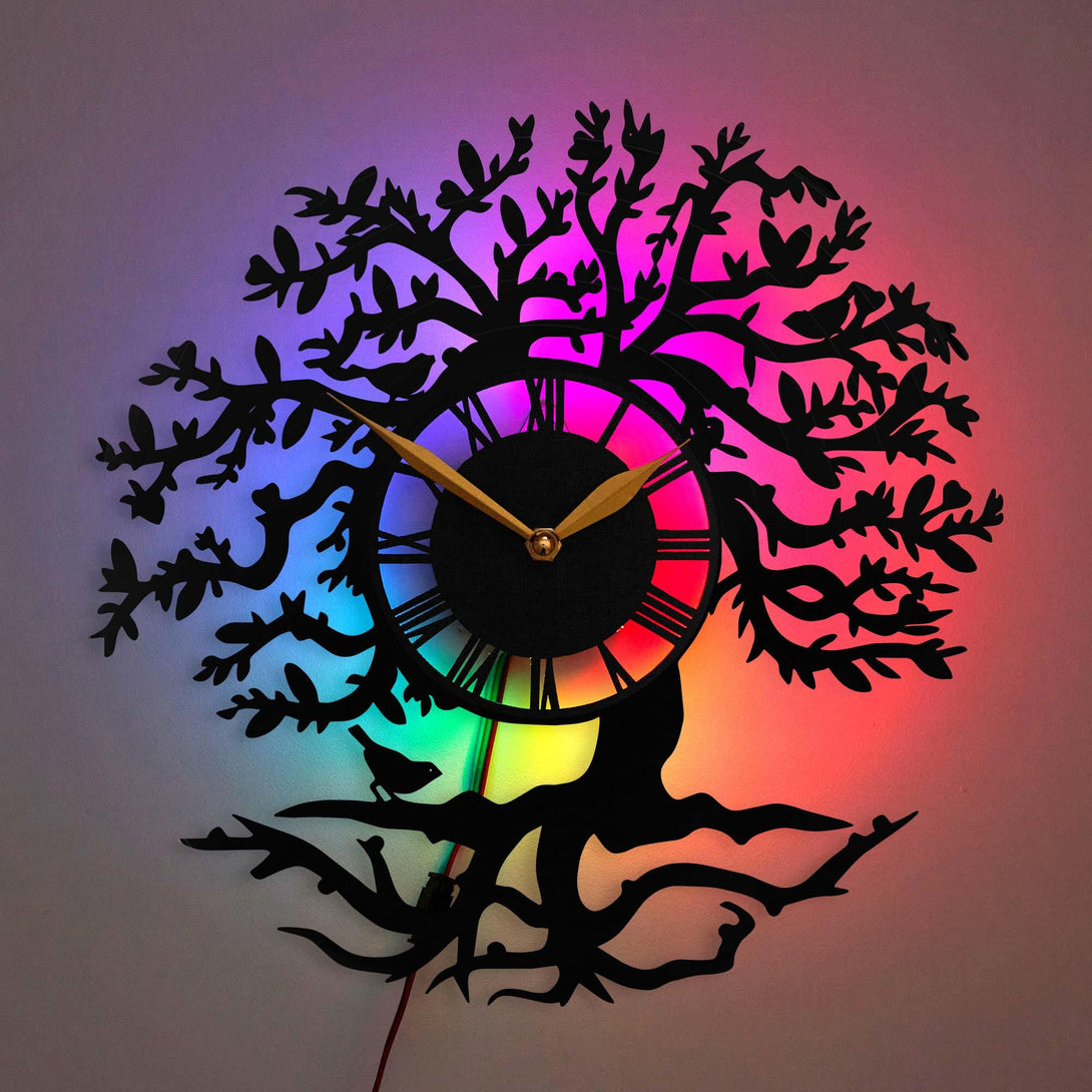 Tree of Life Wall Clock, Nature Decor,